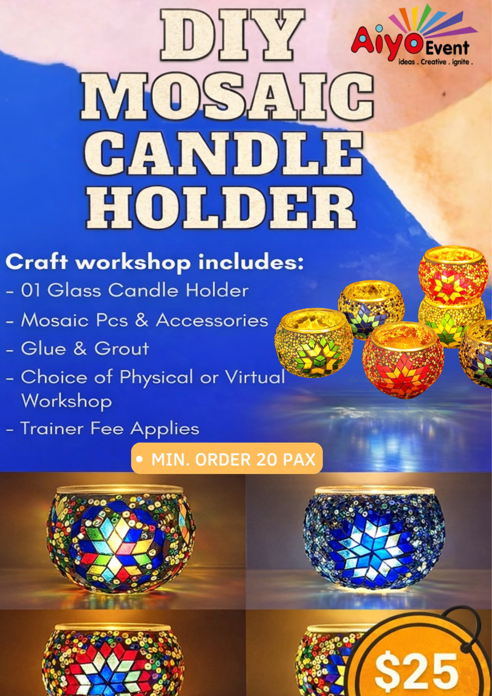 Mosaic Candle Holder